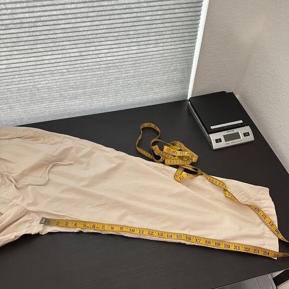 Lou & Grey Tan Cotton Elastic Drawstring Waist Pocket Cropped Pants Size Large - Picture 14 of 16